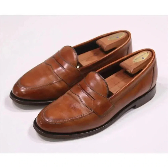 Charles Tyrwhitt Made in England Whiskey Brown Leather Penny Loafers US 10 main image 7